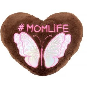 Soft Plush Pillow with #Mom Life